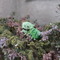 Load image into Gallery viewer, Aleah Klay Green Caterpillar OOAK Miniature 2015
