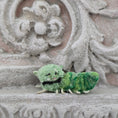 Load image into Gallery viewer, Aleah Klay Green Caterpillar OOAK Miniature 2015
