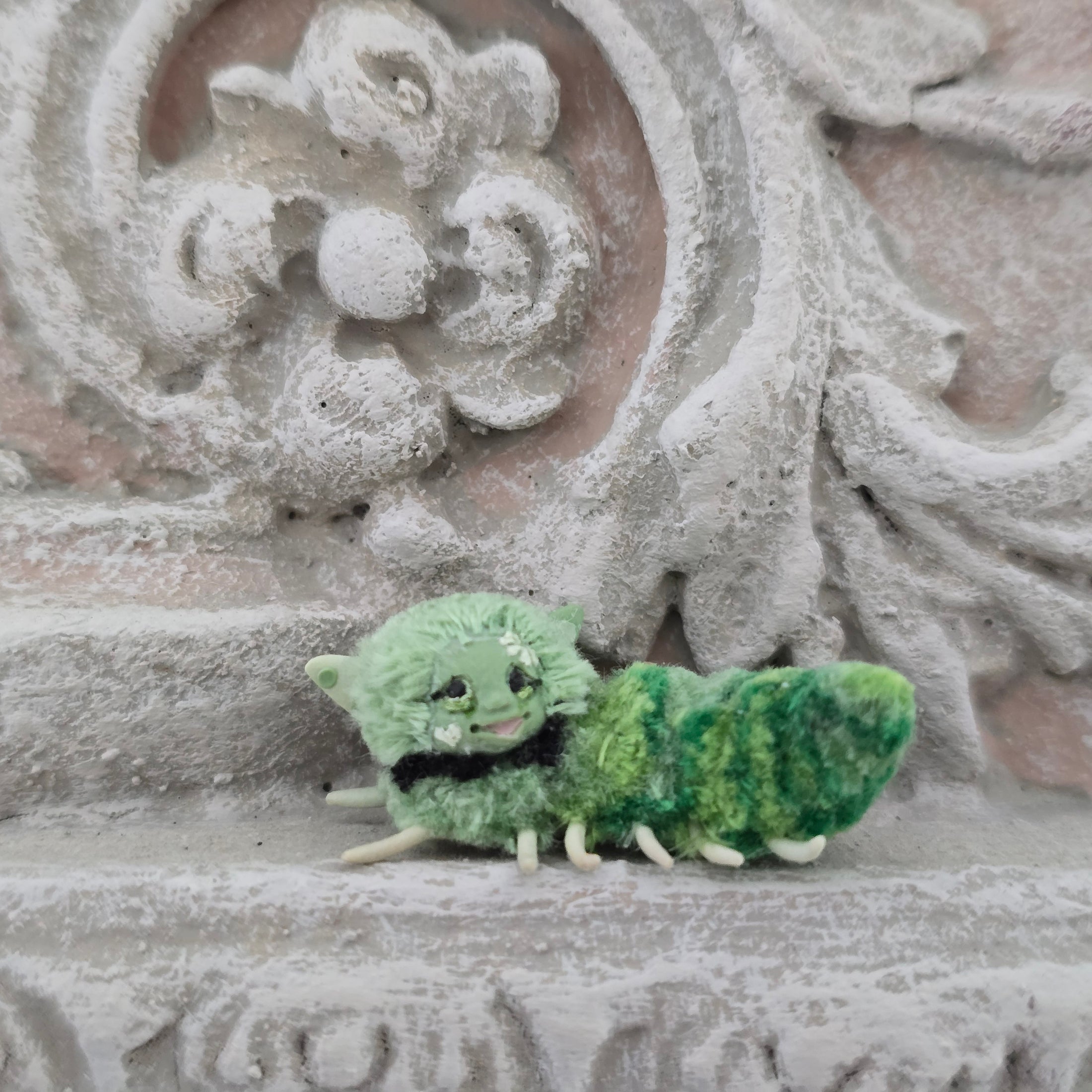 Aleah Klay Green Caterpillar OOAK Miniature 2015