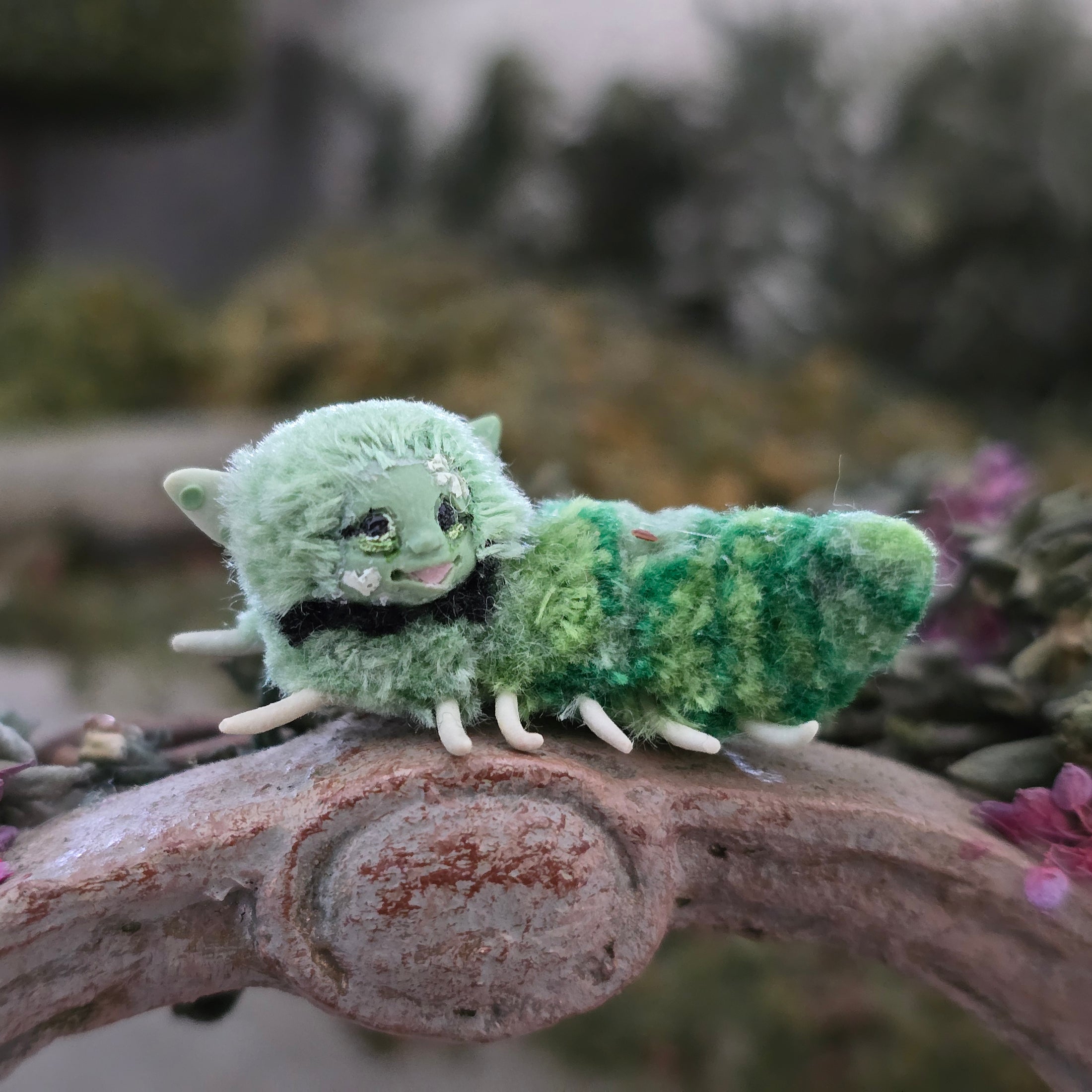 Aleah Klay Green Caterpillar OOAK Miniature 2015