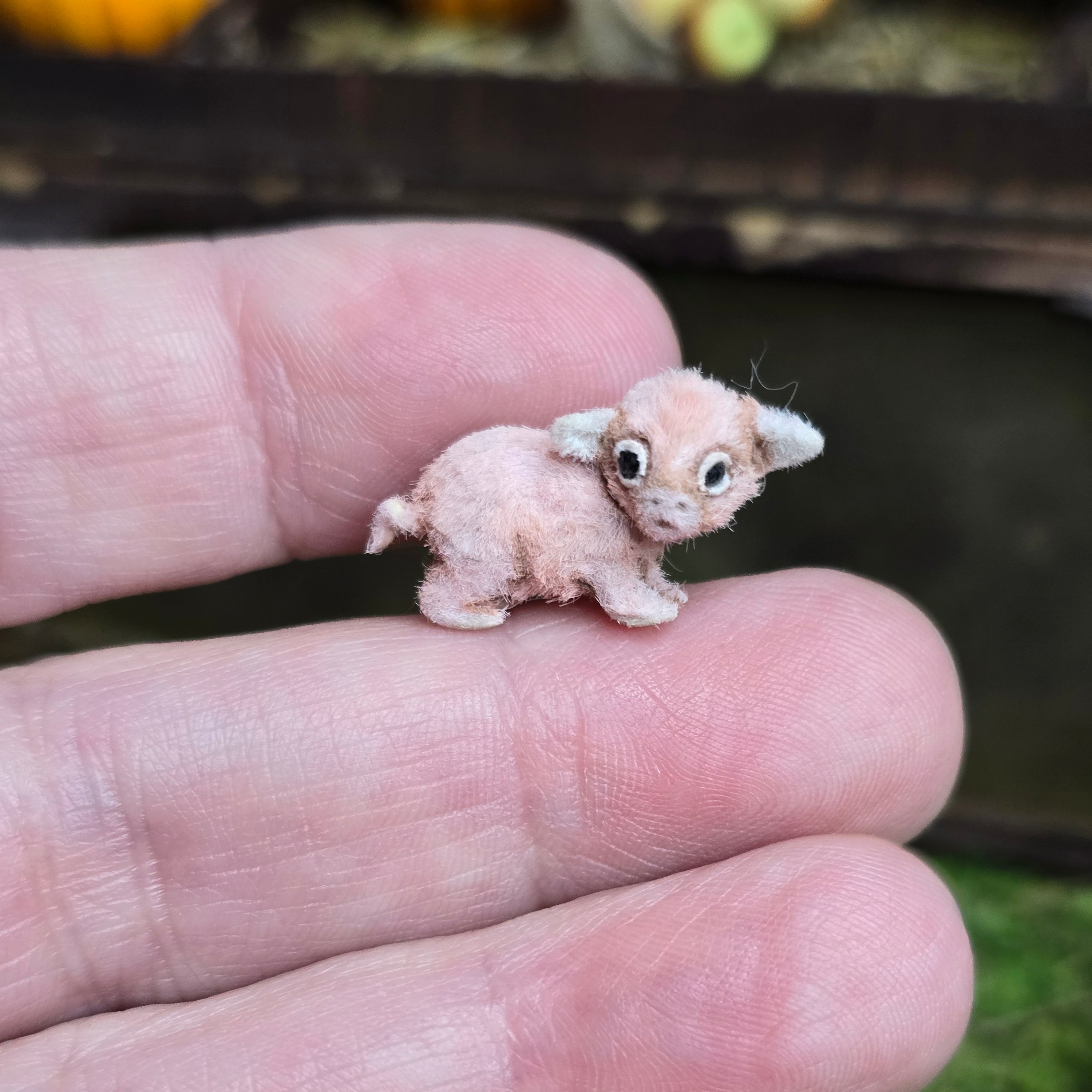 Aleah Klay “Miniature Piglet Mouse Pet” OOAK 2014 Hand Sculpted