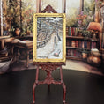 Load image into Gallery viewer, Miniature Dollhouse Artisan Masaya Okada Park Bench in Winter Framed Painting
