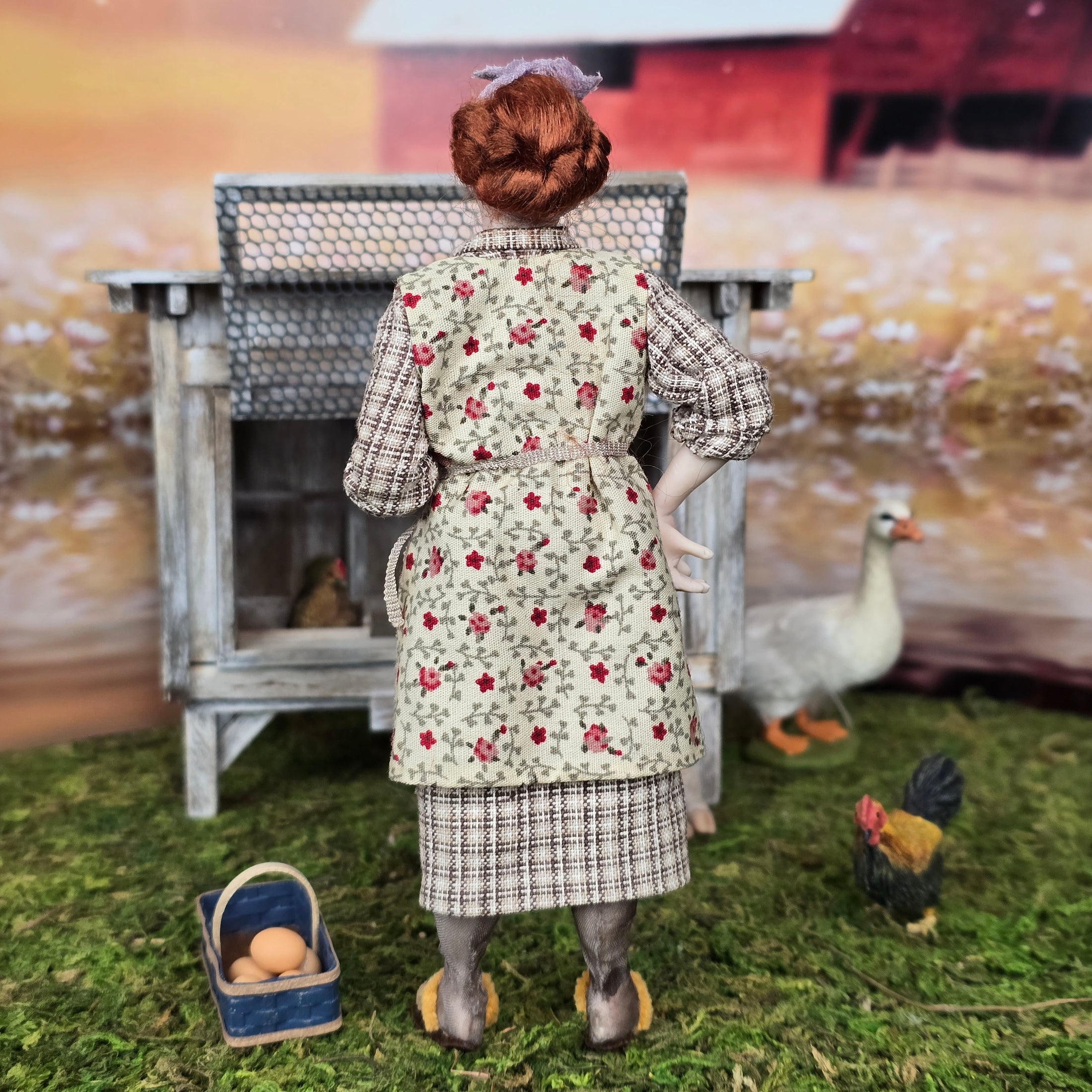 Julie Campbell OOAK Tired Cigarette Smoking Housewife Character Doll 1:12 Scale