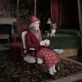 Load image into Gallery viewer, Julie Campbell IGMA Seated Elder Lady Doll in Burgundy Coat Clay Character Figure
