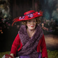 Load image into Gallery viewer, Julie Campbell IGMA Red Hat Society Lady Seated Doll with Purse & Gloves

