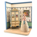 Gale Elena Bantock Victorian Bedroom Wardrobe Vignette with Lady Doll at Bedtime IGMA
