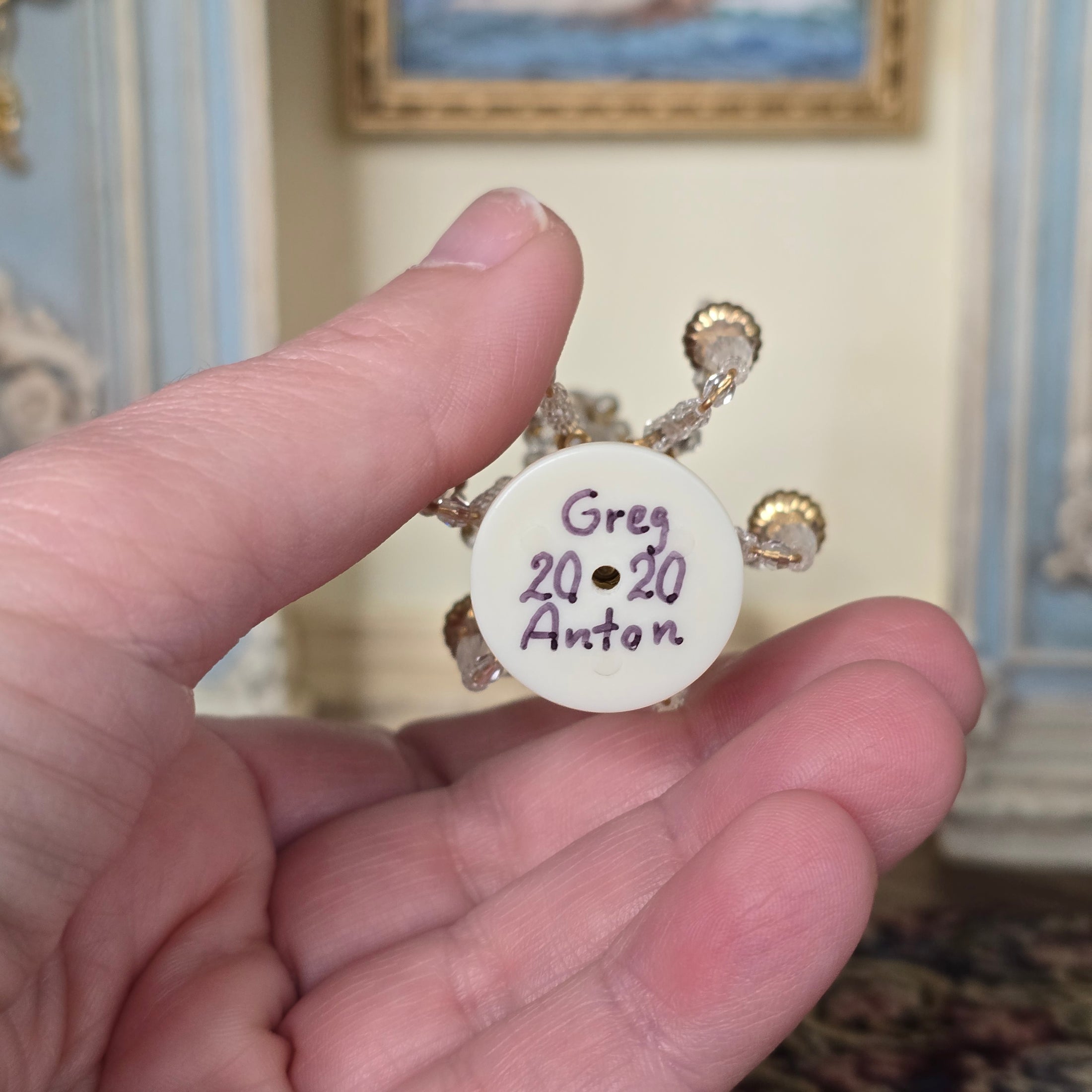 Greg Anton Crystal & Gilt Table Candelabra (for John J. Hodgson)