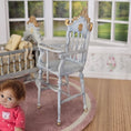 Load image into Gallery viewer, RARE Hand-Painted Carved Wood Antique-Style High Chair by Bluette Meloney
