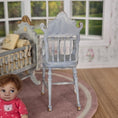 Load image into Gallery viewer, RARE Hand-Painted Carved Wood Antique-Style High Chair by Bluette Meloney
