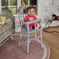Load image into Gallery viewer, RARE Hand-Painted Carved Wood Antique-Style High Chair by Bluette Meloney
