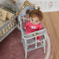 Load image into Gallery viewer, RARE Hand-Painted Carved Wood Antique-Style High Chair by Bluette Meloney

