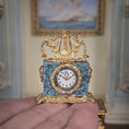 Load image into Gallery viewer, Ornate Louis XVI Bronze & Marble Lyre Mantel Clock by David Iriarte Spain
