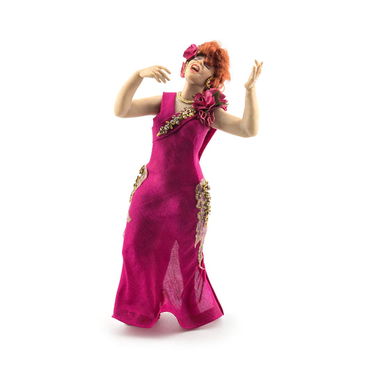 James Carrington “The Singer” Expressive Clay Cabaret Character Dollhouse Doll Woman