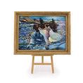 Load image into Gallery viewer, Fatima Dona Miniature Oil Painting After Sorolla Bathing Time Gilt Frame
