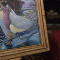 Load image into Gallery viewer, Fatima Dona Miniature Oil Painting After Sorolla Bathing Time Gilt Frame
