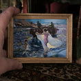 Load image into Gallery viewer, Fatima Dona Miniature Oil Painting After Sorolla Bathing Time Gilt Frame
