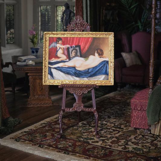 Melissa Wolcott Framed Miniature Oil Painting Rokeby Venus After Velazquez