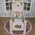 Load image into Gallery viewer, RARE Gale Elena Bantock Sleeping Child Doll in Pink Bed Vignette OOAK

