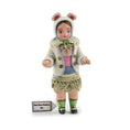 Load image into Gallery viewer, RARE Gale Elena Bantock Porcelain Little Girl in Fuzzy Bear Coat Dollhouse Doll
