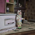 Load image into Gallery viewer, RARE Gale Elena Bantock Porcelain Little Girl in Fuzzy Bear Coat Dollhouse Doll
