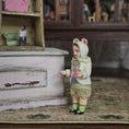 Load image into Gallery viewer, RARE Gale Elena Bantock Porcelain Little Girl in Fuzzy Bear Coat Dollhouse Doll
