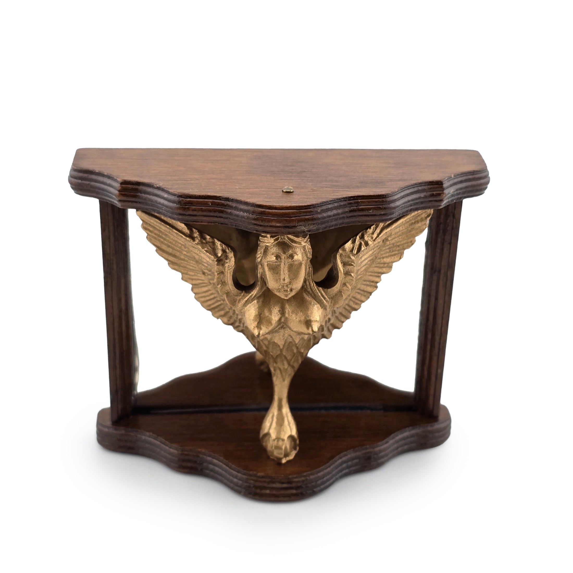Winged Lady Console Table with Mirror Back Miniature