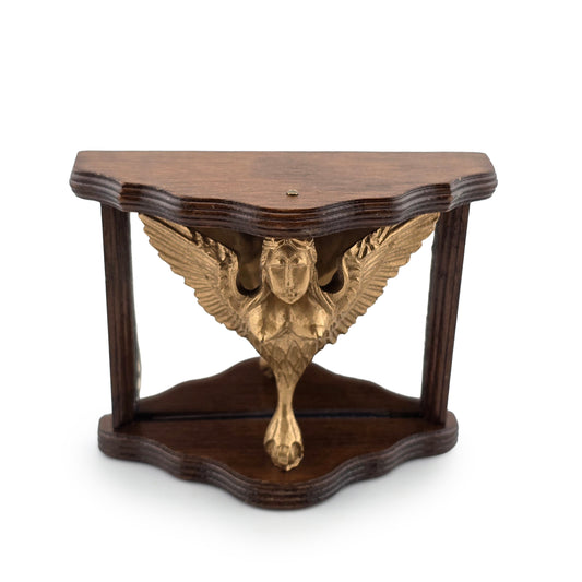 Winged Lady Console Table with Mirror Back Miniature