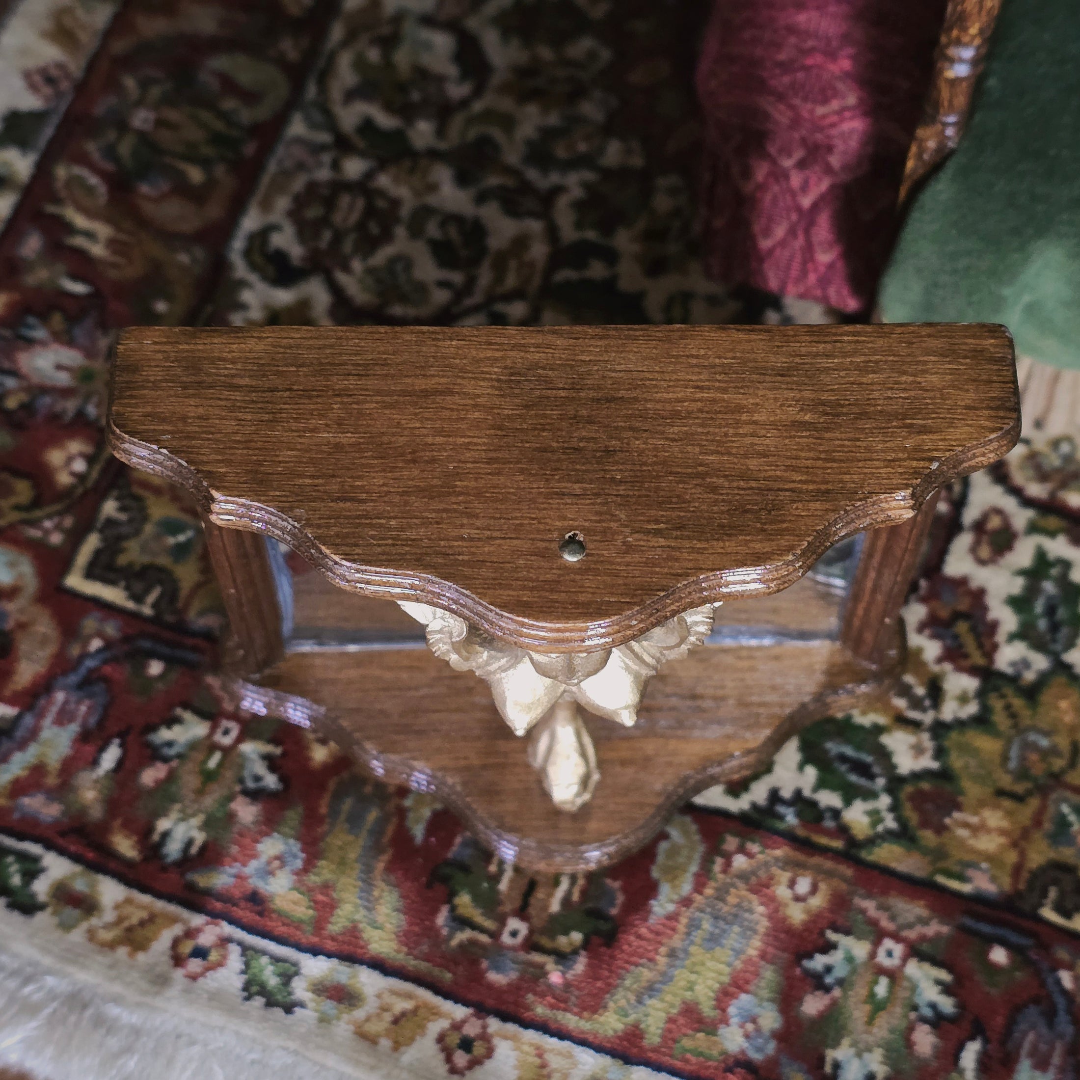 Winged Lady Console Table with Mirror Back Miniature