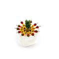 Load image into Gallery viewer, Miniature Pineapple Fruit Kabob Appetizer on Glass Serving Platter
