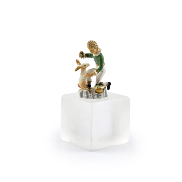 Robert Olszewski “Special Treat” Boy And Bunny Shelf Sitter Spring Figurine