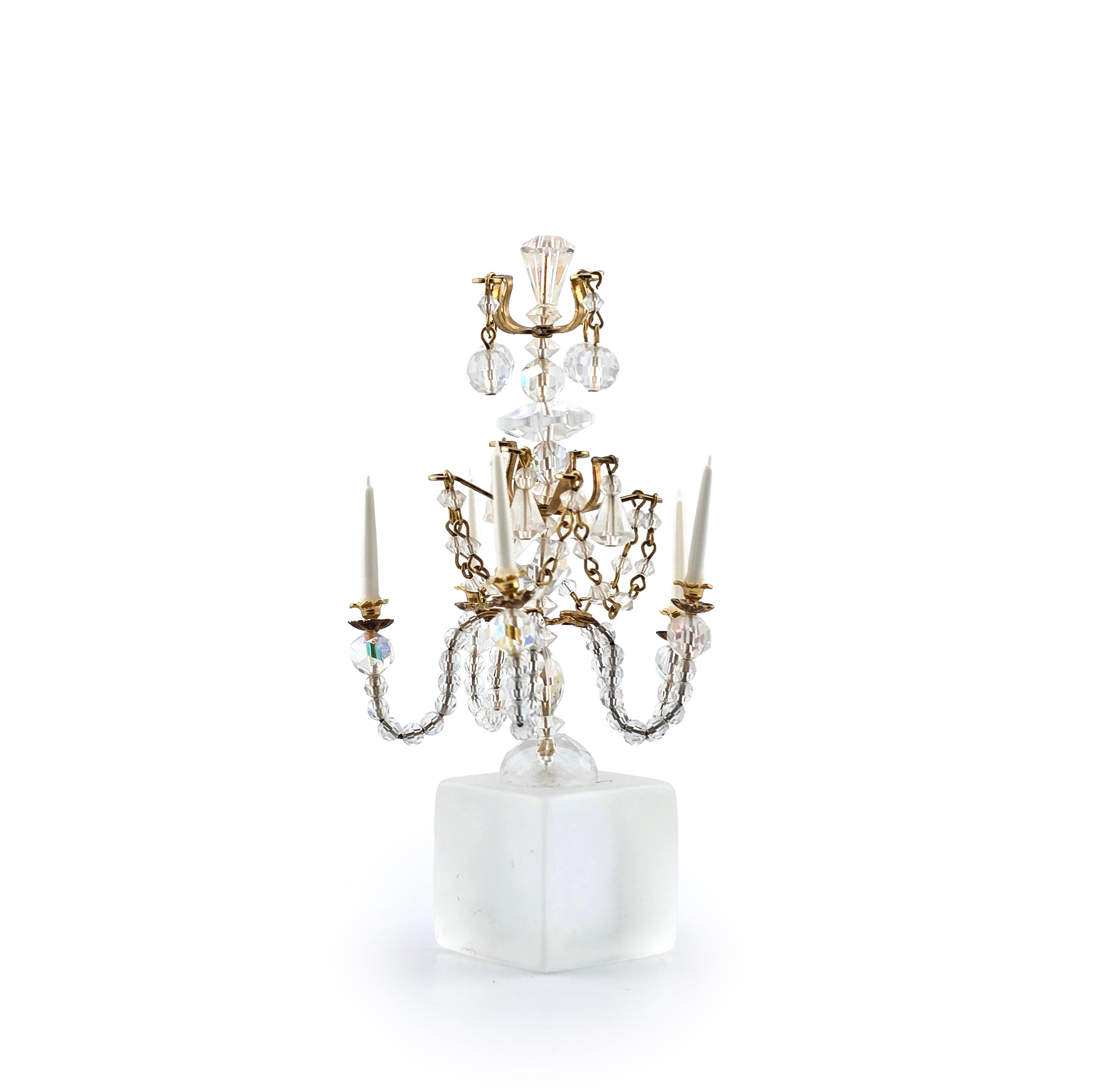 Crystal Five-Arm Table Chandelier Dollhouse Miniature