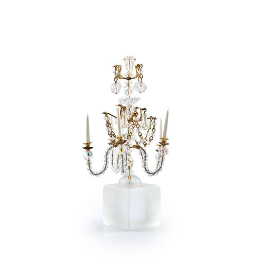 Crystal Five-Arm Table Chandelier Dollhouse Miniature