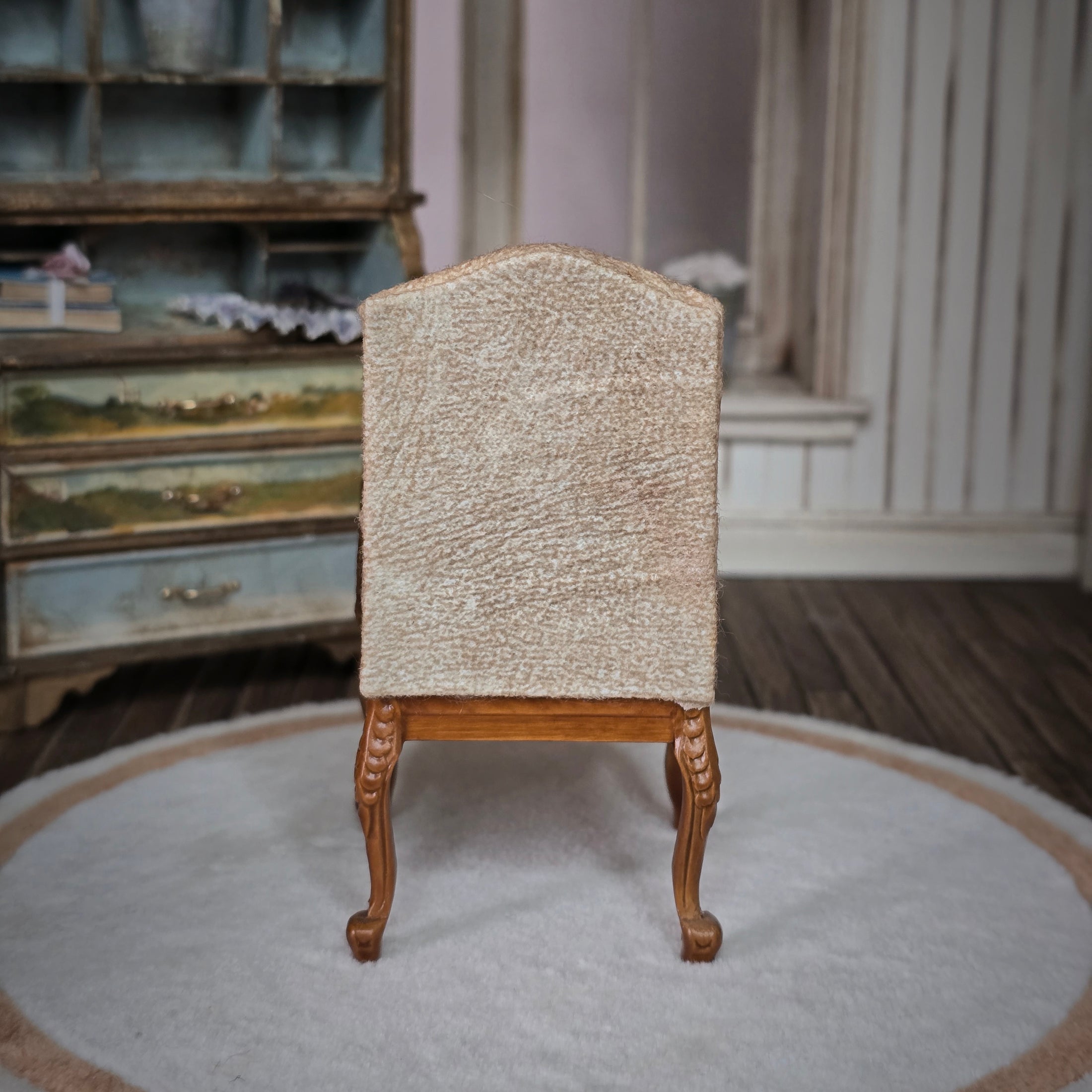 George VI Style Walnut Gentleman’s Desk Armchair 1:12