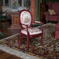 Load image into Gallery viewer, Victorian Oval Back Armchair with Printed Tapestry Miniature
