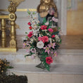 Load image into Gallery viewer, Large Paper Flower Arrangement in Porcelain Urn 1990s
