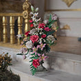 Load image into Gallery viewer, Large Paper Flower Arrangement in Porcelain Urn 1990s
