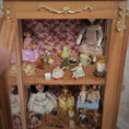 Load image into Gallery viewer, Spanish Curio Cabinet Diorama with Dolls and Toys Dollhouse Miniature
