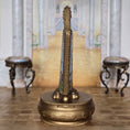 Load image into Gallery viewer, Antique Viennese Enamel & Gilt Bronze Miniature Harp Trinket Box, Austria
