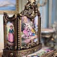 Load image into Gallery viewer, Antique Viennese Enamel and Gilt Bronze Miniature Secretary Desk, circa 1900
