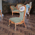 Load image into Gallery viewer, Jill Dianne OOAK Victorian Rococo Miniature Slipper Chair with Floral Medallion
