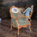 Load image into Gallery viewer, Jill Dianne OOAK Louis XV Rococo Miniature Fauteuil Armchair
