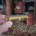 Load image into Gallery viewer, Gilbert Mena Neoclassical Miniature Limoges Plaque Bout De Pied Bench (2019)
