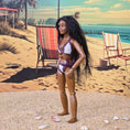 Load image into Gallery viewer, Heidi Ott Rare Ball Jointed Resin Dollhouse Doll Swimsuit African American Beach Lady
