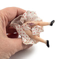 Load image into Gallery viewer, Bonnie Justice OOAK Seated Clay Girl Doll with her Toy Doll Signed 2005

