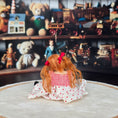 Load image into Gallery viewer, Bonnie Justice OOAK Seated Clay Girl Doll with her Toy Doll Signed 2005
