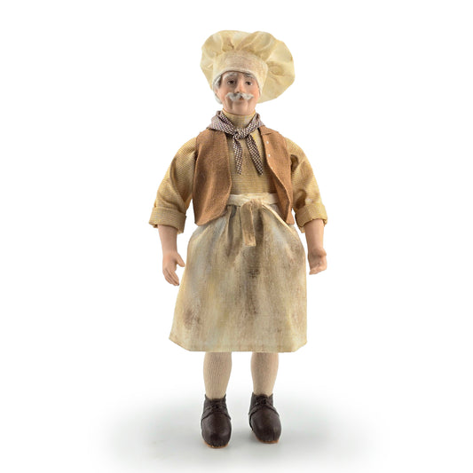 Connie Sauve IGMA OOAK Porcelain Baker Doll Americana Baker Chef Man Character