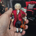 Load image into Gallery viewer, Heidi Ott Rare Rococo Young Boy Violinist Dollhouse Doll with Box BJD Resin

