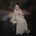 Load image into Gallery viewer, Vintage Porcelain Hollywood Starlet Blonde Lady Doll Ivory Gown & Fur Stole
