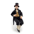 Load image into Gallery viewer, OOAK Older British Victorian Gentleman Character Doll with Top Hat & Drink
