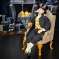 Load image into Gallery viewer, OOAK Older British Victorian Gentleman Character Doll with Top Hat & Drink
